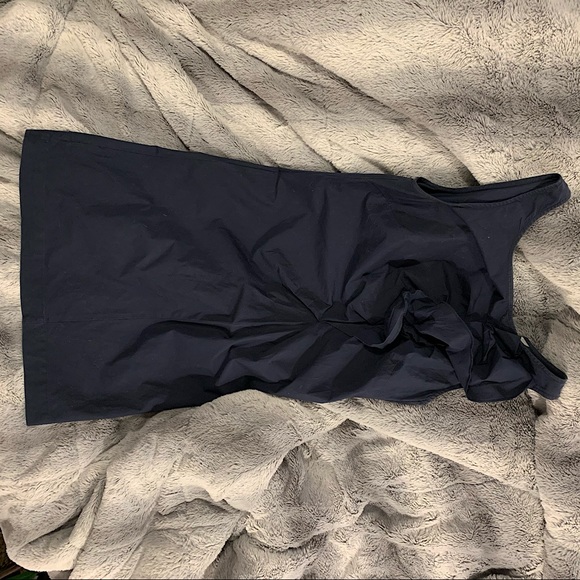 Navy ruffle dress - Picture 2 of 6